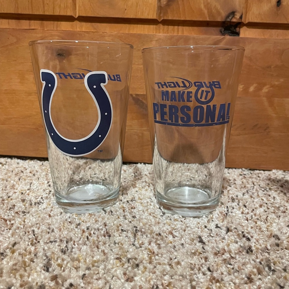Colts glass cups